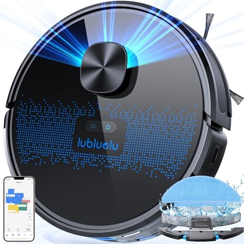 Lubluelu SL60D Saugroboter mit Wischfunktion, 4000Pa, Lasernavigation & APP-Steuerung