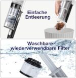Levoit Akku-Staubsauger, 50 Min Laufzeit, Anti-Verhedderung, Tierhaardüse, 4-in-1 für Teppich, Hartboden & Auto