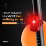 2RadWerk ED Fahrradleuchtenset - StVZO zugelassen - Umschaltbare 15-35 Lux Beleuchtung