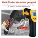 Etekcity Infrarot Thermometer -50 bis 610°C, Digital Pyrometer für Kochen, Pizzaofen & Industrie