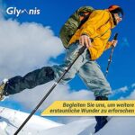 Glymnis Verstellbare Wanderstöcke aus 7075 Aluminium mit Gummipuffern (110-130 cm)