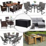 YoungBee Gartenmöbel-Abdeckung, wasserdicht & UV-beständig, 420D Oxford Schutzhülle für Terrassenmöbel