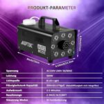AGPtEK 500W Nebelmaschine mit LED & kabelloser Fernbedienung