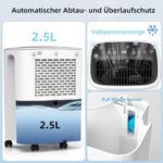 COLAZE 12L/Tag Luftentfeuchter – Elektrisch für Keller, Schlafzimmer & Badezimmer bis 50m³ (~20 m²) mit Digitalanzeige
