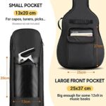 CAHAYA Gitarrentasche wasserdicht gepolstert - Rucksack für 39-41 Zoll Akustikgitarren