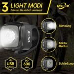 SPGOOD StVZO Fahrradlicht Set - USB aufladbar Typ-C - IPX5 Wasserdicht, Vorder- & Rücklicht