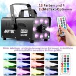 Nebelmaschine 500W mit RGB LED & Fernbedienung – AGPtEK Rauchmaschine 2000 CFM für Hochzeiten, Halloween & Shows
