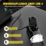 Gisaae Fahrradlicht Set - USB Wiederaufladbar - 1700mAh Akku, IPX4 Wasserdicht, Ideal für Nachtfahrten