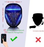 megoo Led Maske mit Bluetooth Programmierbar,Led Masken mit Gestenerkennung