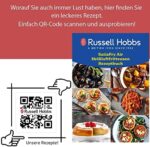 Russell Hobbs XXL 8L Heissluftfritteuse - Kompakt, 7 Funktionen, 10 Programme, Rapid Air bis 220°C, Ölfrei Frittieren, Grillen & Backen
