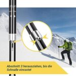 Glymnis Verstellbare Wanderstöcke aus 7075 Aluminium mit Gummipuffern (110-130 cm)