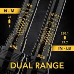 Drehmomentschlüssel 1/4" für Fahrrad & Motorrad, 15-teiliges Set mit Hex- und Torx-Bits (2-26 Nm) inkl. Verlängerung