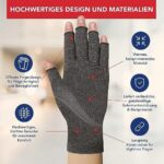 Ärztlich Entworfen: Kompressionshandschuhe für Arthritis & Sehnenscheidenentzündung – Bequeme Fingerlose Handbandage