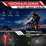 BOLEi LED Fahrradlicht Set 100 LUX - USB Aufladbare StVZO-zugelassene Fahrradbeleuchtung