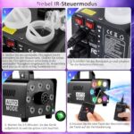 AGPtEK 500W Nebelmaschine mit LED & kabelloser Fernbedienung
