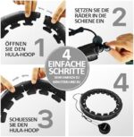 Hula Hoop Reifen für Erwachsene - 24-teilig, Abnehmen & Massage, nie herunterfallend, mit Gewichtskugel
