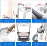 Höhenverstellbarer Kinder WC Toilettensitz mit Treppe – Klappbarer Töpfchen Toilettentrainer für Jungen & Mädchen
