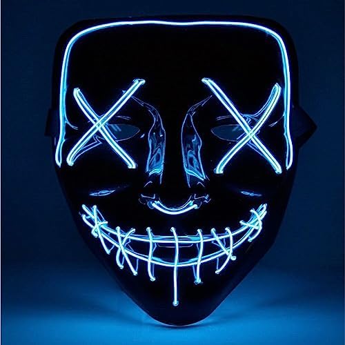 51nMGi9WbYL._AC_.jpg Kostümheld® LED Gruselmaske – Leuchtende Purge-Maske für Halloween, Fasching & Karneval | Horror-Kostüm für Herren, Damen & Kinder