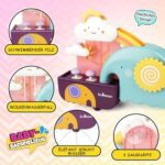 GILOBABY Badewannenspielzeug Set – Wasserspielzeug mit Bär, Kaktus & Tasse, Geschenk für Babys ab 6 Monaten