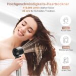 6-in-1 Airstyler: Ionen Föhn, Automatischer Lockenstab & Glättbürste – Profi-Hairstyler mit 110.000 U/Min