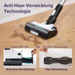 Levoit Akku-Staubsauger, 50 Min Laufzeit, Anti-Verhedderung, Tierhaardüse, 4-in-1 für Teppich, Hartboden & Auto
