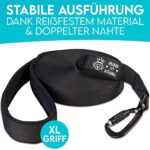 HUND IST KÖNIG Schleppleine – 5-20m robuste Hundeleine mit Griffpolster & Sicherheitskarabiner + eBook