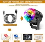 Gobikey 360° LED Discokugel – Musikaktiviertes Partylicht mit Fernbedienung & RGB-Effekten, USB 4m für Party & Events