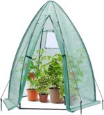 Ohuhu Gewächshaus 160x180cm - Wetterfestes Überwinterungszelt für Pflanzen, Tomaten & Garten