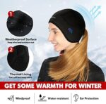 HIKENTURE Damen Winter-Fahrradmütze mit Zopfloch – Unterhelm-Mütze für Fahrrad & Skihelm
