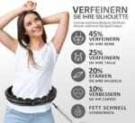 Hula Hoop Reifen für Erwachsene - 24-teilig, Abnehmen & Massage, nie herunterfallend, mit Gewichtskugel