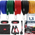 Widerstandsband Set – 5 Resistance Bands mit Griffen, Türanker & eBook