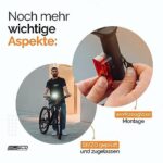 2RadWerk ED Fahrradleuchtenset - StVZO zugelassen - Umschaltbare 15-35 Lux Beleuchtung