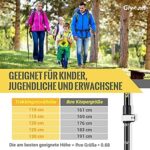Glymnis Verstellbare Wanderstöcke aus 7075 Aluminium mit Gummipuffern (110-130 cm)