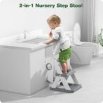 Rabb 1st Kinder-Toilettenleiter - 2-in-1 Toilettensitz mit Treppe - Spritz- und Rutschfestes Design für Jungen & Mädchen – Bild 2