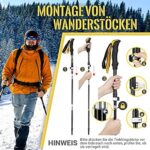 Glymnis Verstellbare Wanderstöcke aus 7075 Aluminium mit Gummipuffern (110-130 cm)