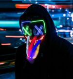 AnanBros Horror LED Halloween Maske Totenkopf Handschuhe Kostüm Herren