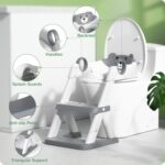 Rabb 1st Kinder-Toilettenleiter - 2-in-1 Toilettensitz mit Treppe - Spritz- und Rutschfestes Design für Jungen & Mädchen – Bild 5