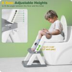 Rabb 1st Kinder-Toilettenleiter - 2-in-1 Toilettensitz mit Treppe - Spritz- und Rutschfestes Design für Jungen & Mädchen – Bild 4