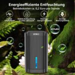 Leiser Luftentfeuchter 1,1 l/T – Elektrisch für 30m² mit Schlafmodus & Anti-Schimmel