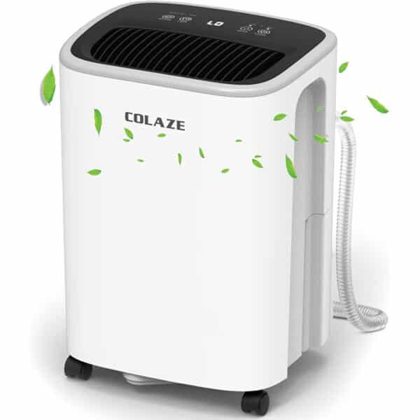 COLAZE 12L/Tag Luftentfeuchter – Elektrisch für Keller, Schlafzimmer & Badezimmer bis 50m³ (~20 m²) mit Digitalanzeige