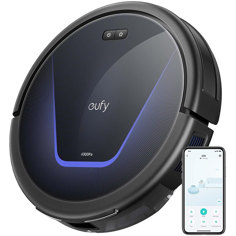eufy G50 Saugroboter – 4.000Pa Saugkraft, dynamische Navigation, ultraflaches 85mm Design, Pro-Entwirrkamm für Tierhaare & Hartböden