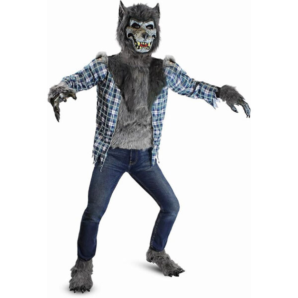Spooktacular Creations Deluxe Werwolf Kostüm für Kinder – Mit Maske, Klauen-Handschuhen & Stiefelüberzügen