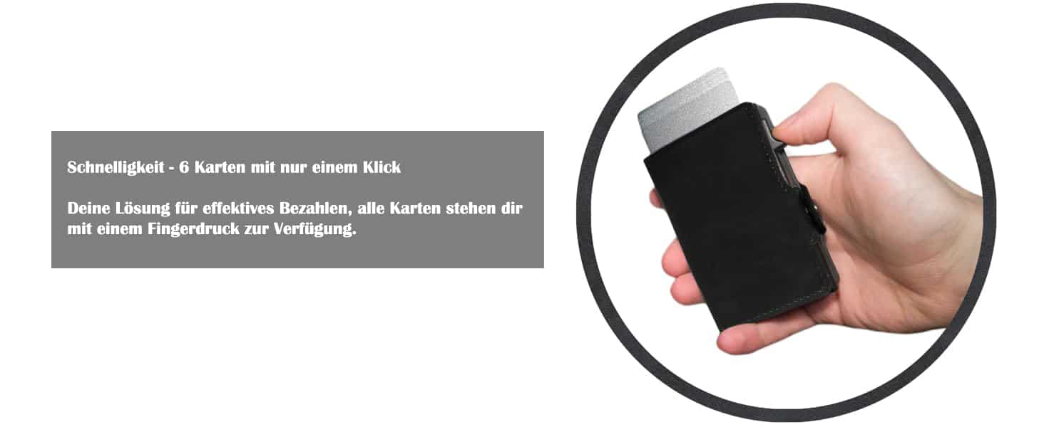 slimfin® Slim Wallet mit Münzfach - Herren Kartenetui & Geldbörse mit RFID Schutz - Unisex