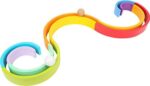 small foot Holzbausteine und Stapelspielzeug - Regenbogen-Set für Kinder ab 1 Jahr