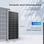 Renogy 100w Solarpanel 12v Solarmodul für Wohnmobil