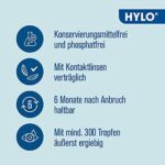 HYLO GEL Augentropfen für trockene Augen, langanhaltende Feuchtigkeit mit Hyaluronsäure