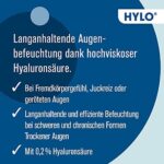 HYLO GEL Augentropfen für trockene Augen, langanhaltende Feuchtigkeit mit Hyaluronsäure