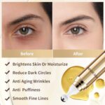 Koffein Augenserum 20ml – Gegen Augenringe, Schwellungen & Falten mit 360° Massage-Roller