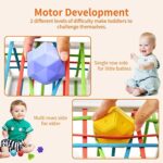 Montessori Babyspielzeug ab 1 Jahr - 9-teiliges Motorikspielzeug zur Förderung der Feinmotorik