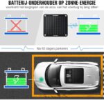 ECO-WORTHY 12V 10W Solarladegerät für Autobatterien – Tragbares Solarpanel mit Krokodilklemmen für Auto, Boot & Motorrad